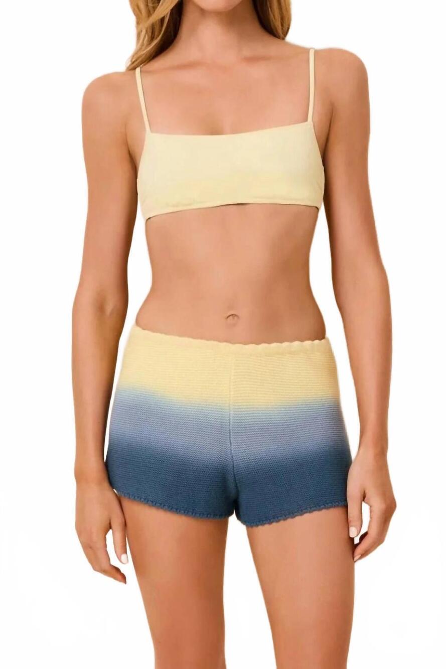 NEW SOLID & STRIPED cleo pull-on shorts in danish butter